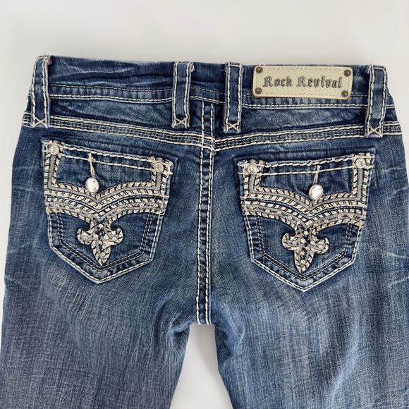 Rock Revival dark wash straight leg jeans - Picture 4 of 12